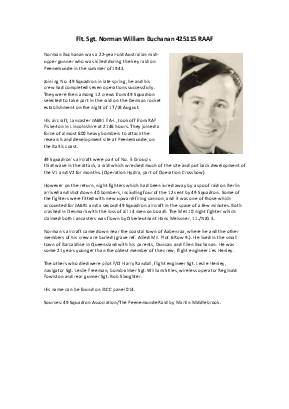 A preview of a PDF biography for Buchanan, Norman William